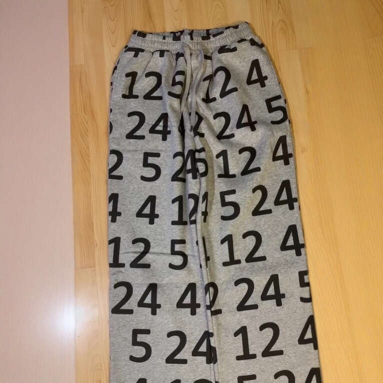 2025 New Loose Fit Large Size 412X524 Letter Print Sweatpants