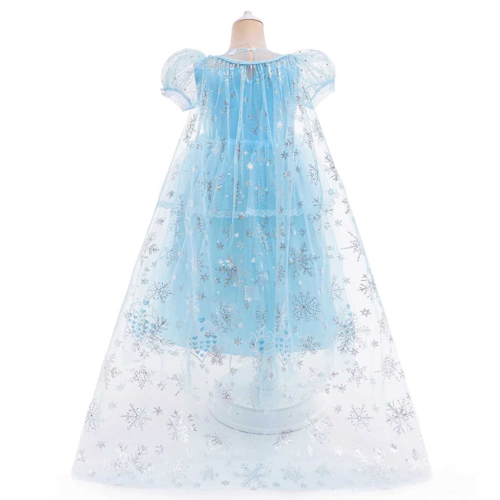 Snow Tull Girls Dress Halloween Cospaly Costume Elegant Birthday Princess Prom Dresses for Girl Wedding Christmas Kids Clothing Z250926