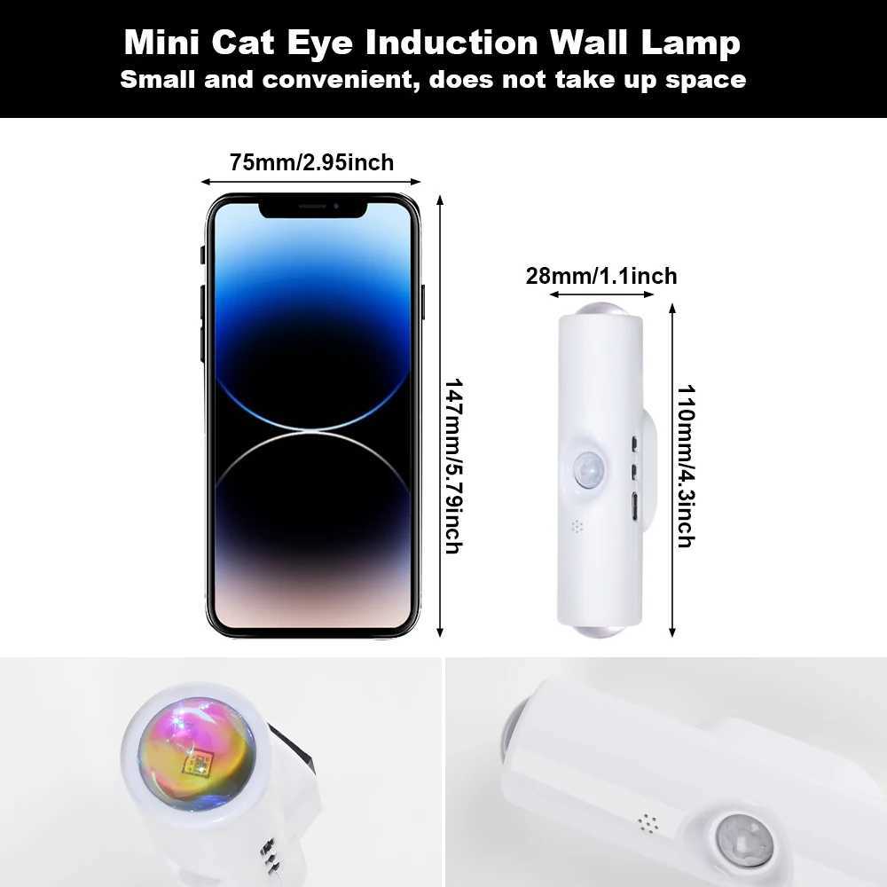 Motion Sensor RGB LED Night Light Wireless Bedside Lamp USB Rechargeable Cabinet Wardrobe Lamp Staircase Backlight Kitchen Party C250925