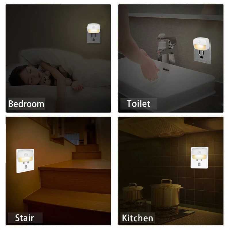 LED Night Light EU Plug In Smart Motion Sensor Light 220V Wall Lamp for Home Aisle WC Hallway Stair Kitchen Bedroom Night Lamp C250925