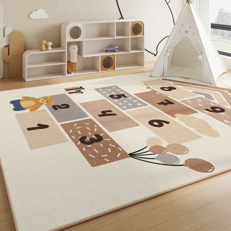Cartoon Style Living Room Decoration Carpet Large Area Rugs for Bedroom Thicken Plush Childrens Floor Mat Fluffy Soft Study Rug C250926