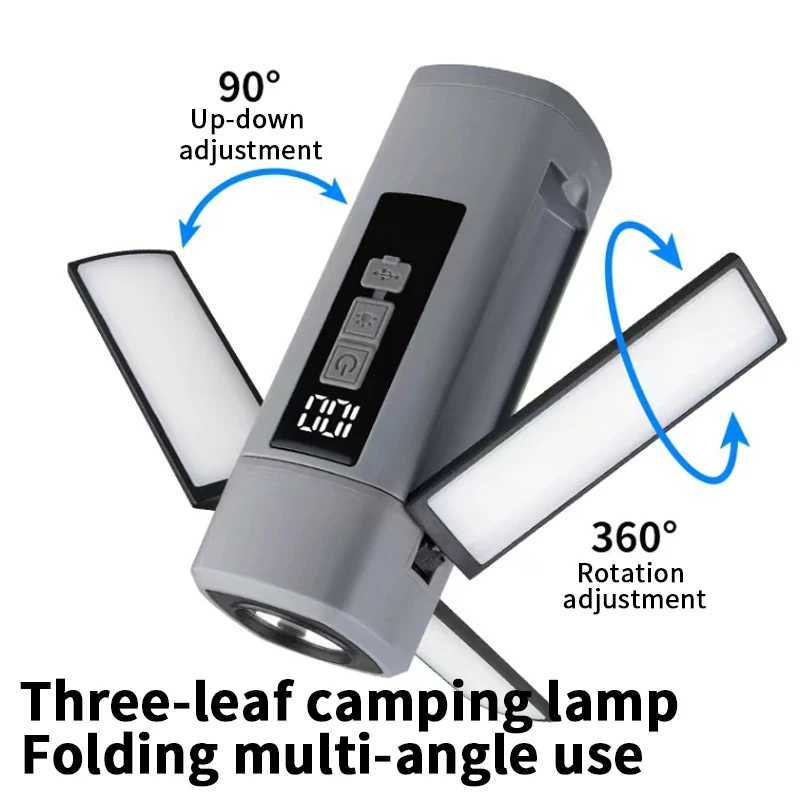 Folding Outdoor Camping Light Portable Rechargeable Hanging Tent Hanging Lantern with Battery Display Emergency Car Outdoor Lamp C250925