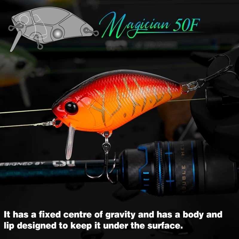 TSURINOYA Magician 50F Surface Crankbait Fishing Lure 50mm 85g Shallow Range Floating Crank Wobbrs Artificial Baits Pike Bass W250926