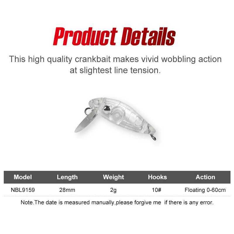 Noeby Floating Insect Minnnow 28mm 2g Lipss Crankbaits Wobbrs Artificial Hard Bait Pike Trout Fishing Bait W250926