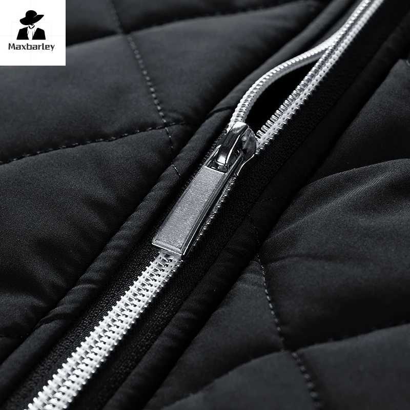 2024 Winter Coldproof Jacket Mens Casual fleecelined Thickened Zipper Quilted Padded Coat Mens Business Commuting Warm Parka W250926