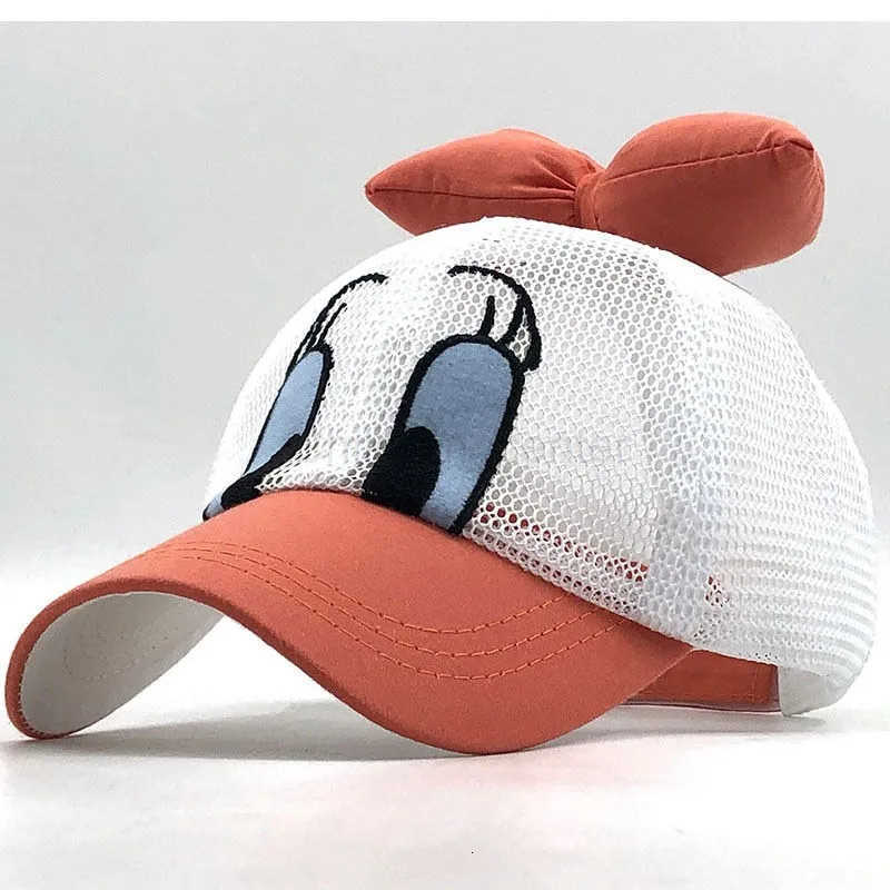 Disney Creative Donald Duck Childrens Summer New Cute Cartoon Shape Going Out Fashionable Portable Mesh Breathable Baseball Cap H250926