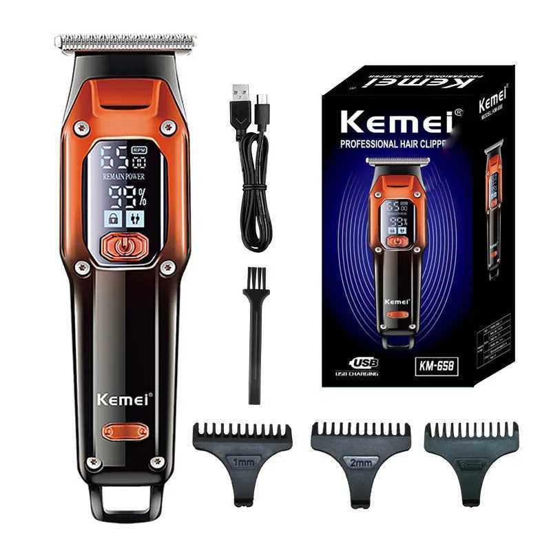 Kemei KM658 Hair clipper Cord or Cordless Use Hair Trimmer Barber Professional Rechargeable Electric Hair Cutting Machine R250926