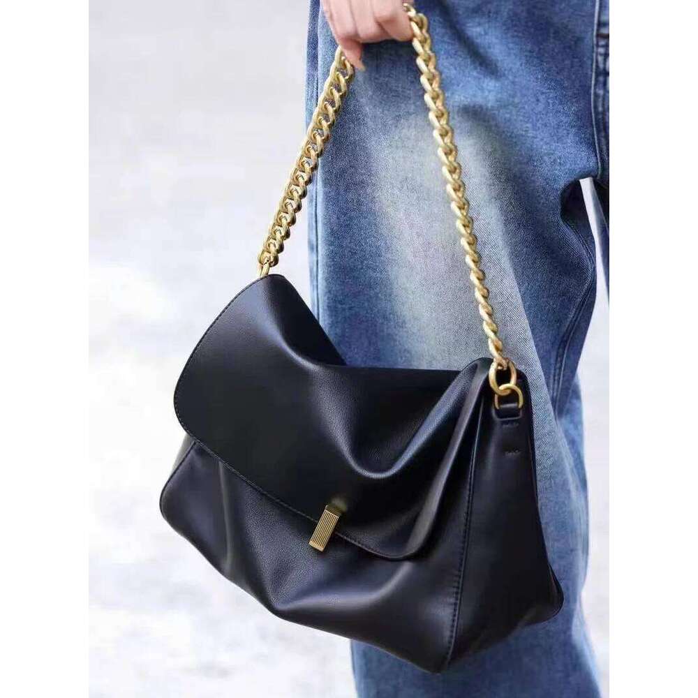 Genuine Flap Shoulder Solid Leather Female Crossbody Handbag Messenger Bag Stylish Women Designer Chain Purse