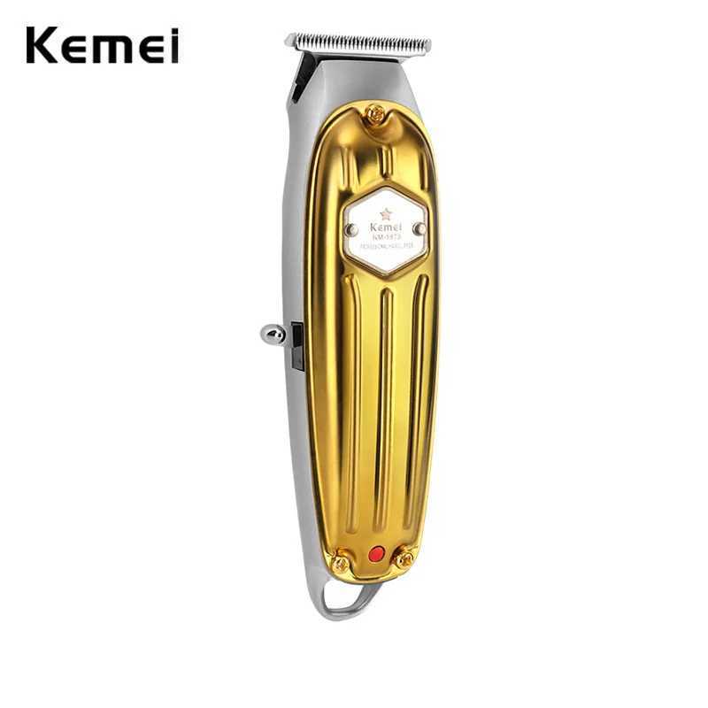 Kemei 1973 Allmetal Professional Hair Trimmer for Barber Rechargeable Men Electric Beard Hair Clipper Cutting Machine 0mm Blade R250926
