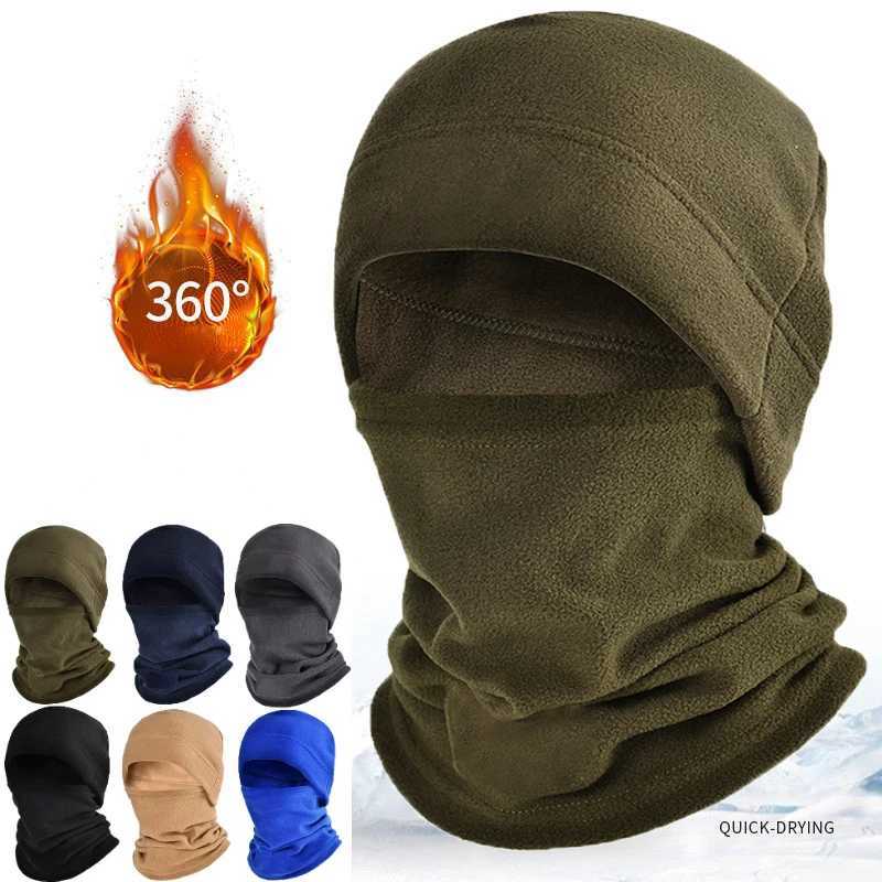 Winter Polar Coral Fleece Balaclava Men Face Mask Neck Warmer Beanies Thermal Head Cover Tactical Sports Scarf Ski s Z250926