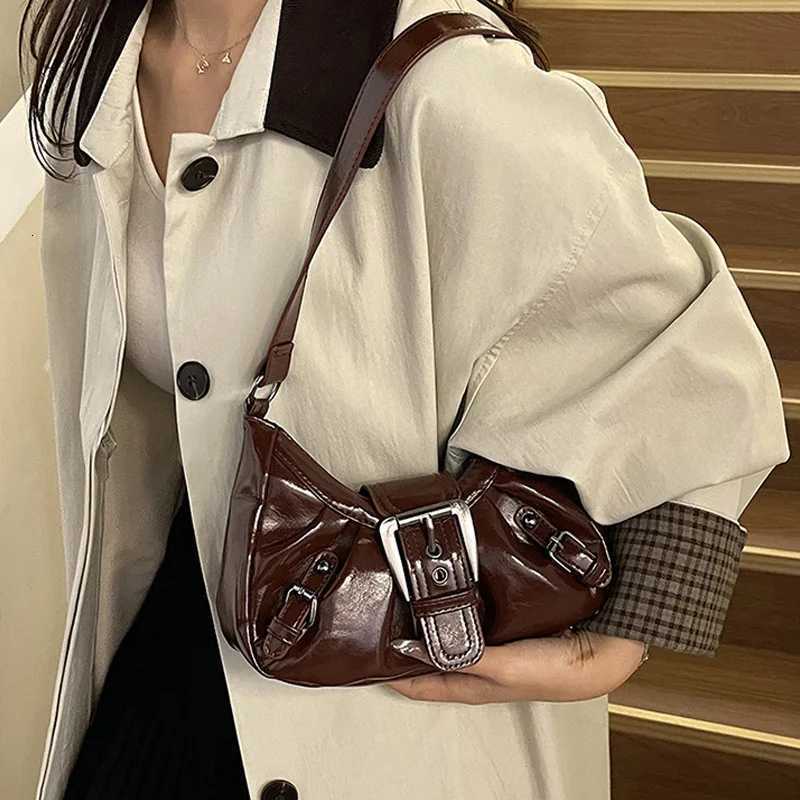 Y2K Retro Pleated Hobo Shoulder Bag for Women Hot Selling Maillard Style Underarm Bag Clutch Handbags for Travel Work Shopping Z250926