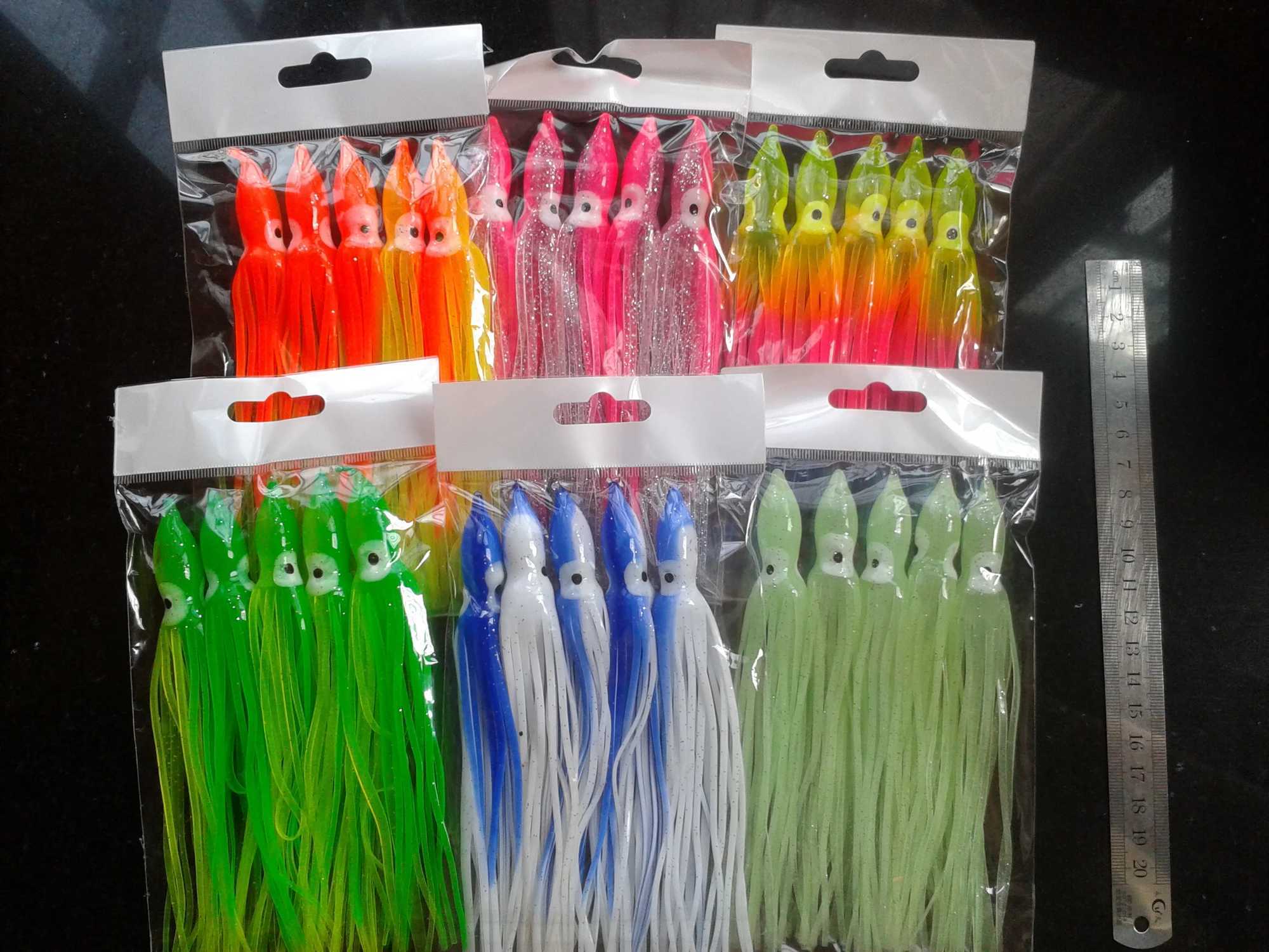 60pcs soft lure octopus lure squid jigssquid bait fishing skirt fishing lure W250926