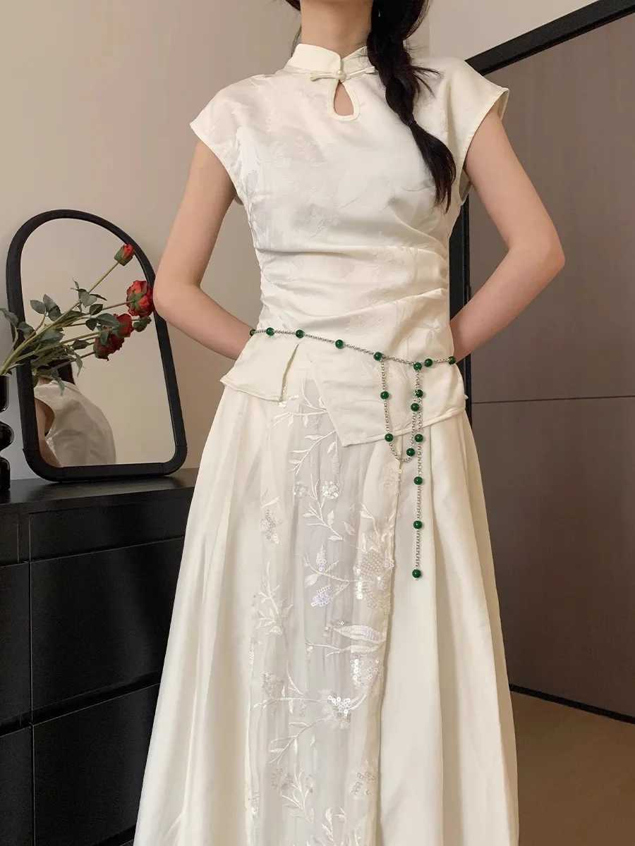 New Chinese Style HighGrade Metal Waist Chain Women With Dress 2024 New Waist TieIn Design Thin Belt L250926