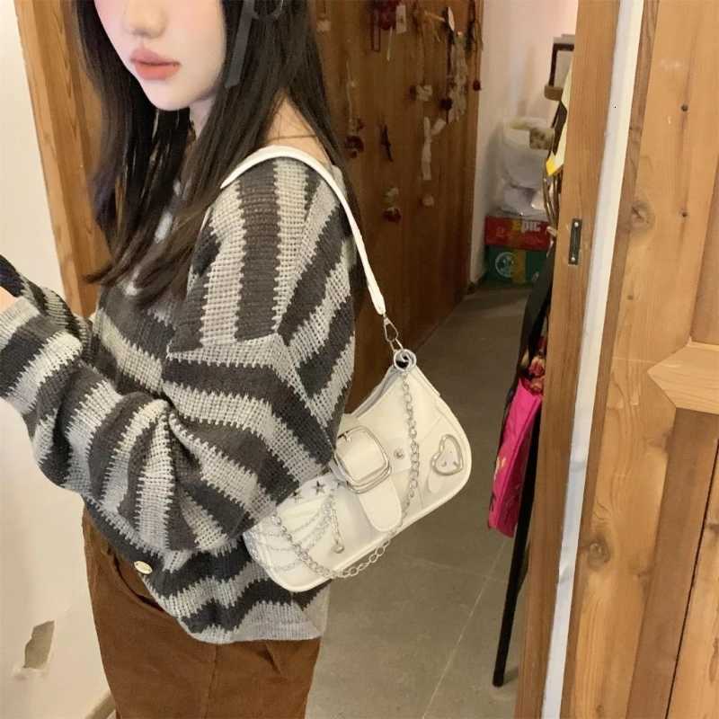 Lightweight PU Leather Shoulder Bag with Chain Strap Casual Underarm Purse For Commuting And Social Gatherings Z250926