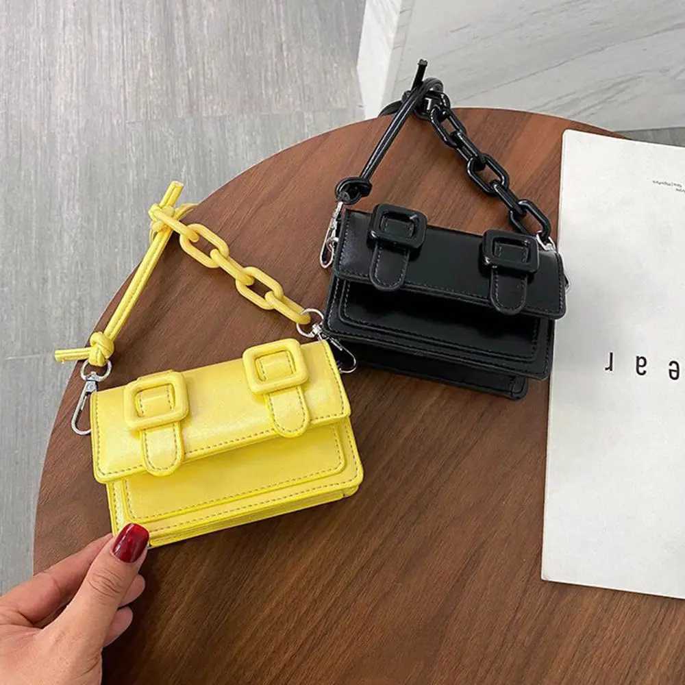 Mini Small Messenger Bags for Women Girl Chain Purse PU Leather Handbag Ladies Girl Crossbody Bags Designer 2024 Summer Yellow Z250926