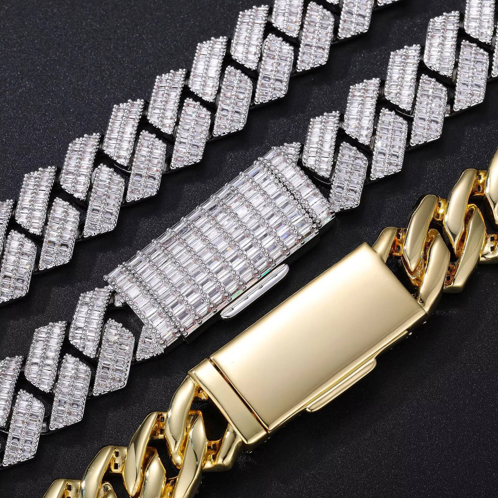 2025Hip Hop Street Style Cuban Link Chain Necklace for Men