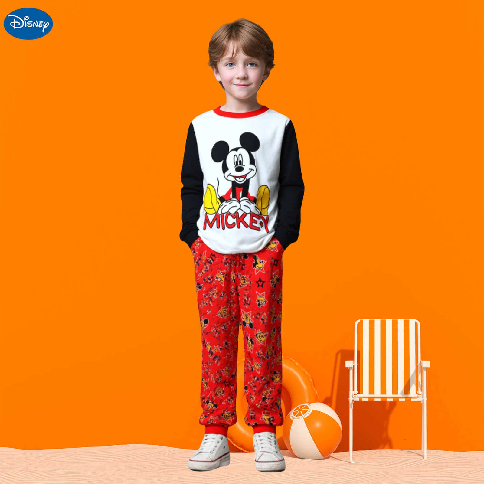 Disney New Boys Long Sleeve Pyjamas Kids Mickey girl Pajamas Baby Cotton Pijama Children Sleepwear Girls Clothing Sets Baby Wears H250926