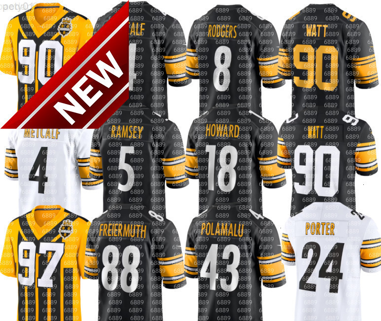 nfl Steeler Jersey T.J. Watt DK Metcalf Joey Porter Jr Pat Freiermuth Will Howard Zach Frazier Patrick Queen Kaleb Johnson Payton Wilson Jaylen Warren Calvin Austin III