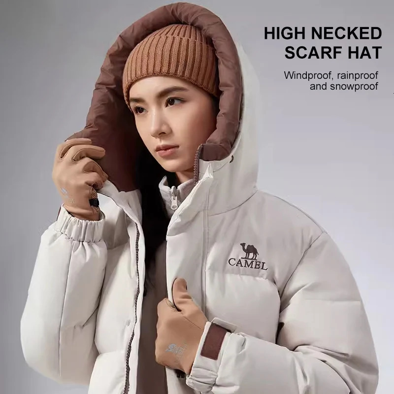GOLDEN CAMEL Outdoor Down Jackets Women Men Winter Coats MidLength Thickened Waterproof Windproof Warm Jacket for Men Clothes 250917