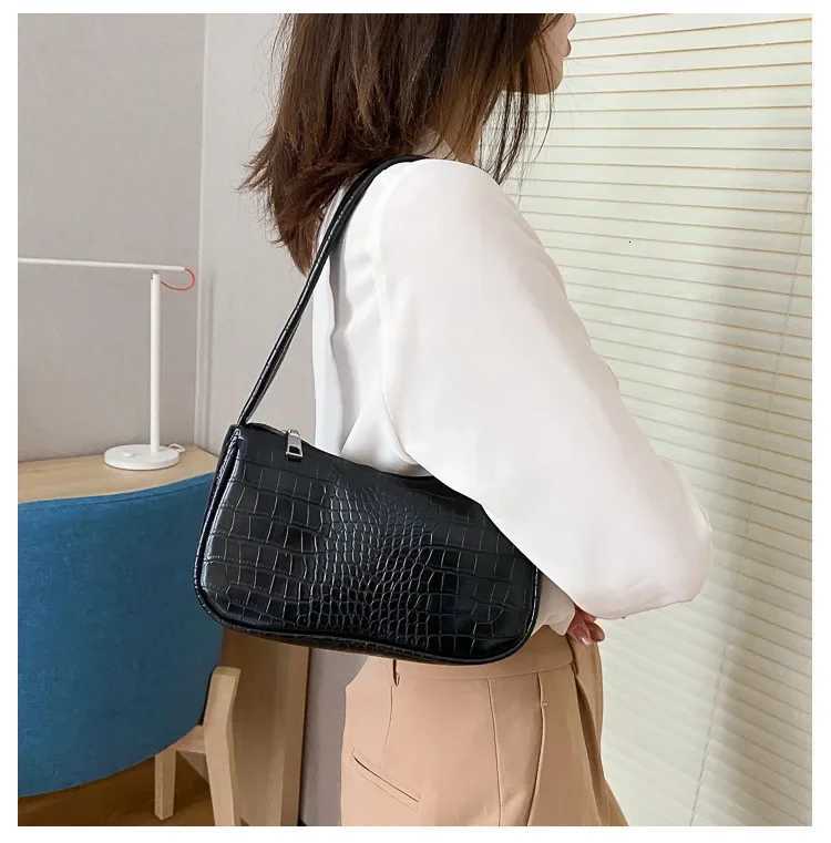 Mini Bag for Women 2023 Crocodile Skin Pattern Small Shoulder Bag Black Beige Brown Blue Purple Pink Green Sac Femme Bolso Mujer Z250926