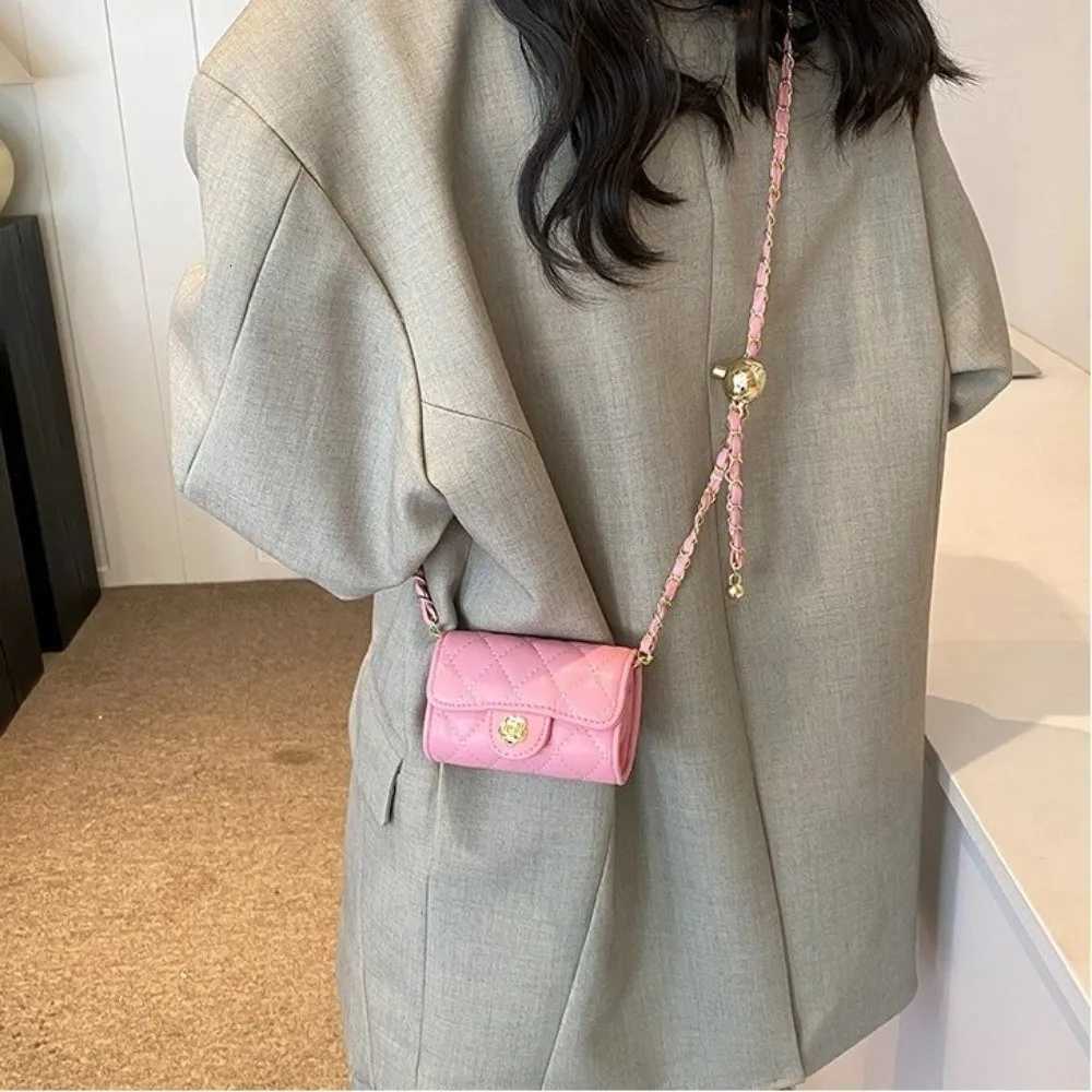 Portable Mini Shoulder Bag PU Leather Korean Version Womens Bag Solid Color Chain Strap Crossbody Bag Women Z250926