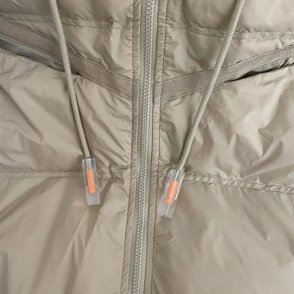 Down Jacket Women Fashion Autumn Winter Thick Long White Duck Down Coat Warm Large Loose Hooded Down Jacket for Lady 250917