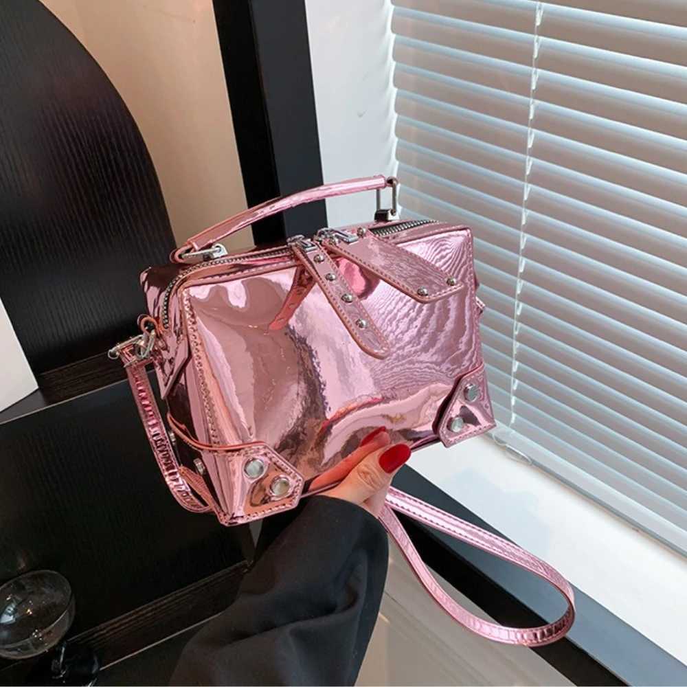 Women Handbag Bright Face Crossbody Bag Fashion Square Shoulder Bag Silver Gold Phone Bag Purses and Handbags 2025 Z250926