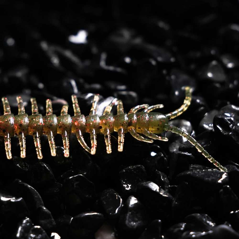 HANDING Centipede Lures for Bass 6PcsBag TPE Material Soft Plastic Bait Super Realistic Fishing Lure Centipede Soft Bait Lures W250926
