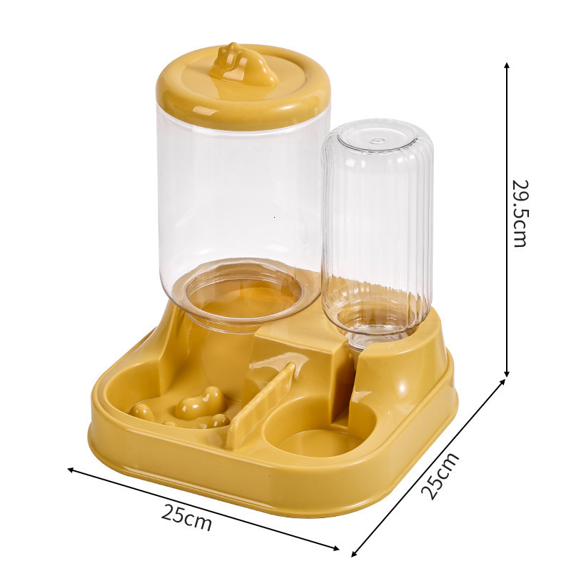 Automatic Dispenser Large Capacity Food Storage Bucket Cat Bowl Integrated Flowing Dry and Wet Separation Water Feeder