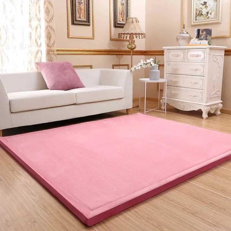 Latest Japanese Style 3CM Thickening Coral Fleece Velvet Mattress Camel Bed Mattress Living Room Tatami Carpet Baby Crawling Mat C250926