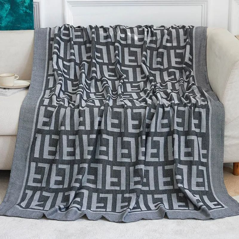 Woven Blankets Soft Cozy Lightweight Throw Blanket for Couch Bed Chairs Camping Airplane Travel