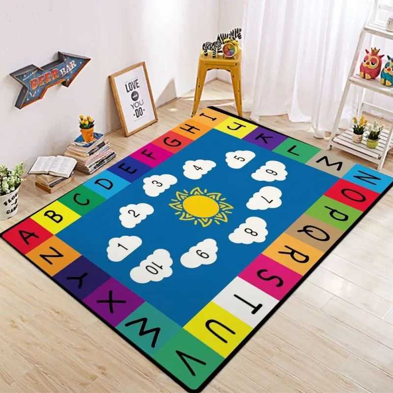 Classroom Rug for Kids Education Carpet for Children Colorful Seating Area Classroom Rugs Kids Seating for School Playroom C250926