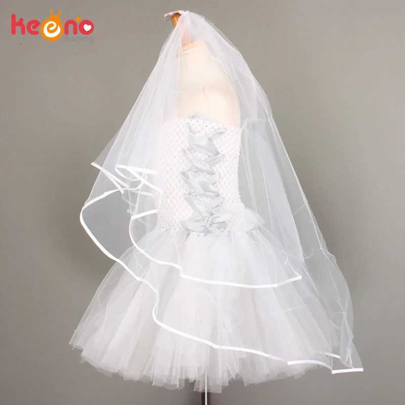 Halloween Dead Bride Girls Tutu Dress with Veil Children Corpse Lady Halloween Carnival Cosplay Costume Kids Fancy Tulle Dress Z250926