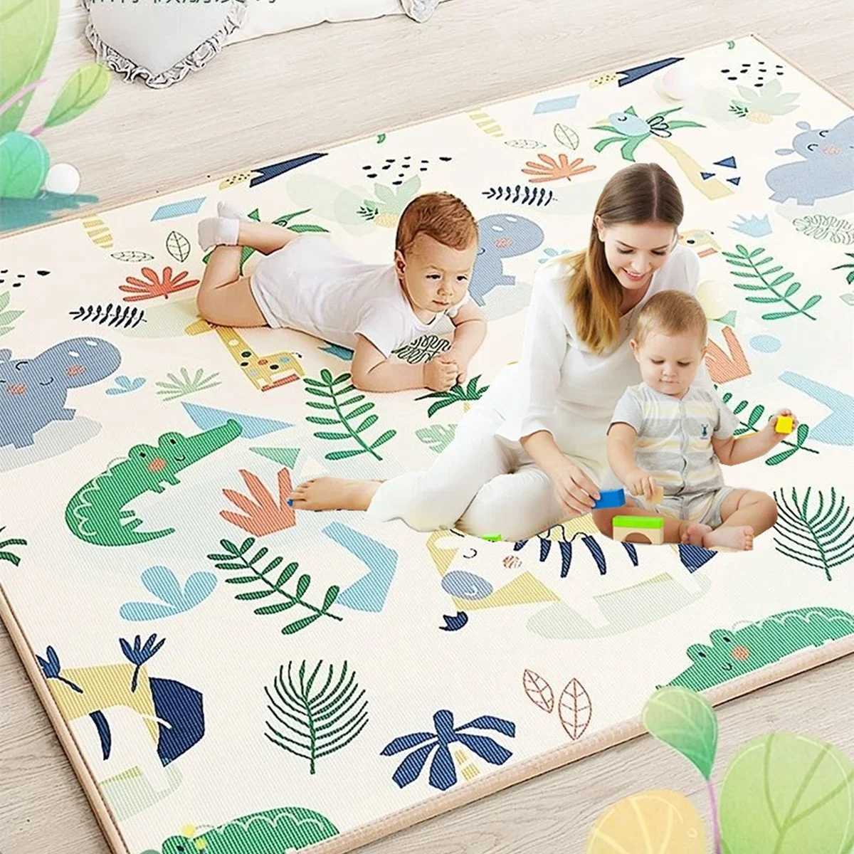 Thick 1CM EPE Baby Activity Gym Baby Crawling Play Mats Folding Mat Carpet Baby Game Mat for Childrens Safety Mat Rug Nontoxic C250926