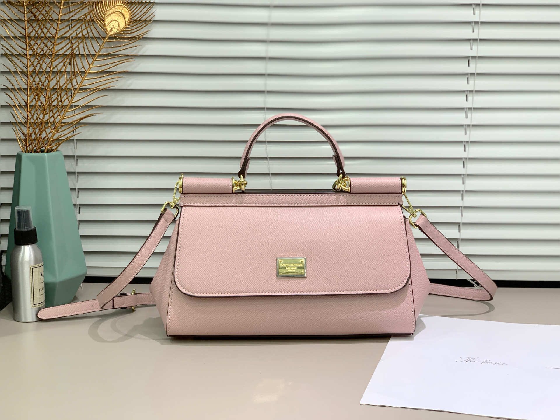 DG Genuine Leather Shoulder Large Baguette Sicily Handbag Crossbody Spring Summer Flap Cowhide Pattern Bag