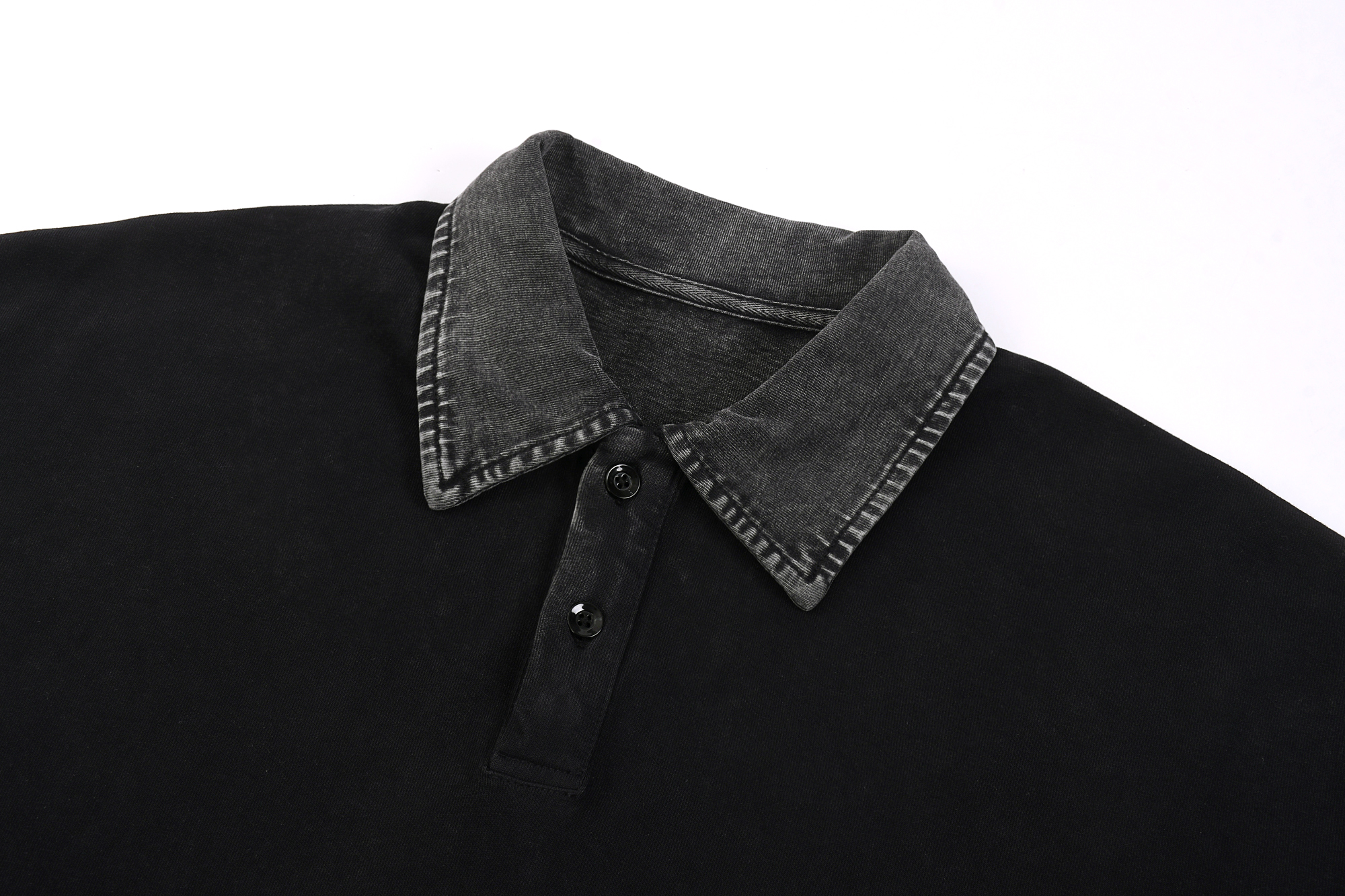 BLNCG Men's Fashion & Comfortable Vintage Washed Polo Shirt, Short Sleeve Button - Placket Casual Retro Top-X-32