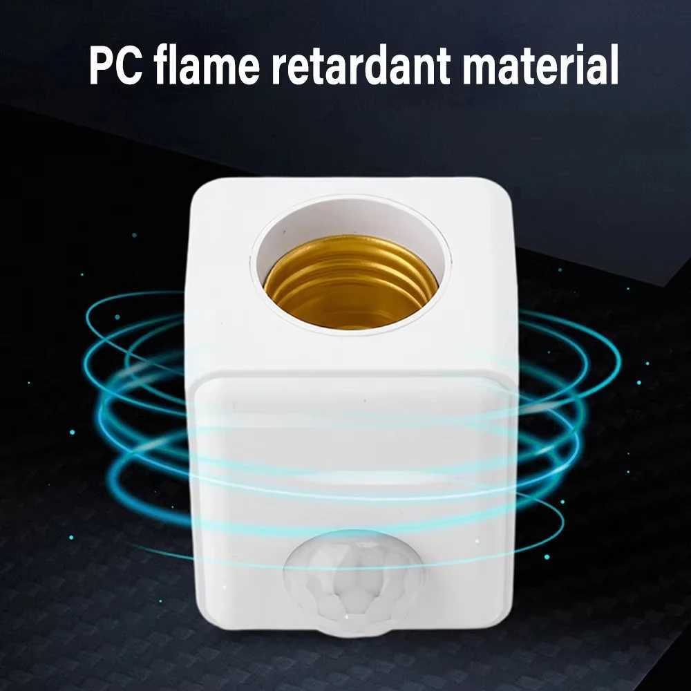AC85265V E27 Led Lamp Base with Motion Sensor PIR Human Induction Light Bulb Holder Socket Adapter Converter Adjustable C2509251