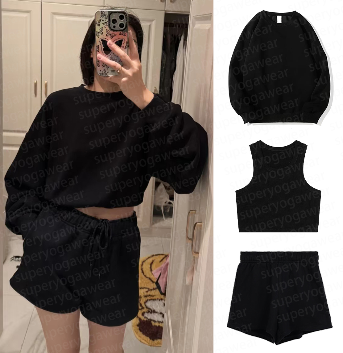 Free Shipping Yoga Set Hoodie pants sportswear set Top choice for autumn winter styling Perfect for daily wear travel fitness alosetliness Women clothes yoga set