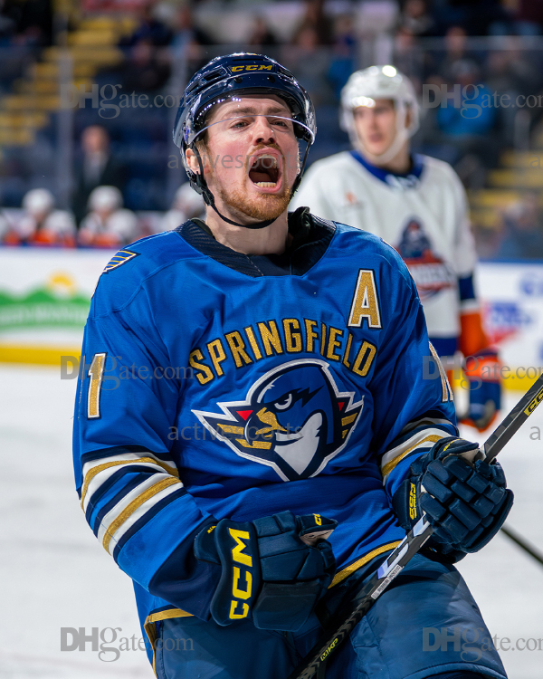 Mens Womens Youth Springfield Jerseys Matthew Peca Matt Luff Hugh McGing Stitched Name Number Hockey