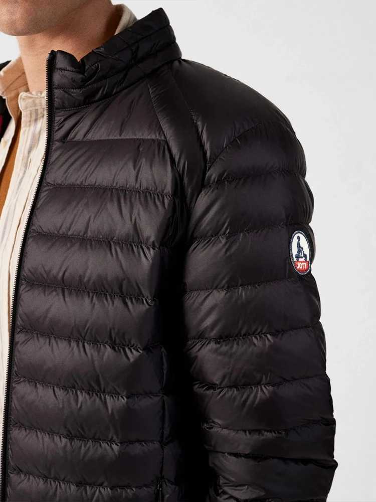 Hot Sales Europe Men Women Long sleeves Embroidery Zipper Front Going Out Light Thin Hooded Down Jacket Warm And Windproof W250926