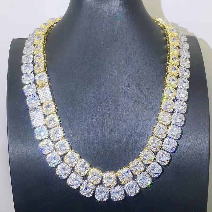 Gold Plated Bling Necklace Customized Popular Hip Hop Style Cuban Necklace Iced Out Fashion Cuban Chain for Men