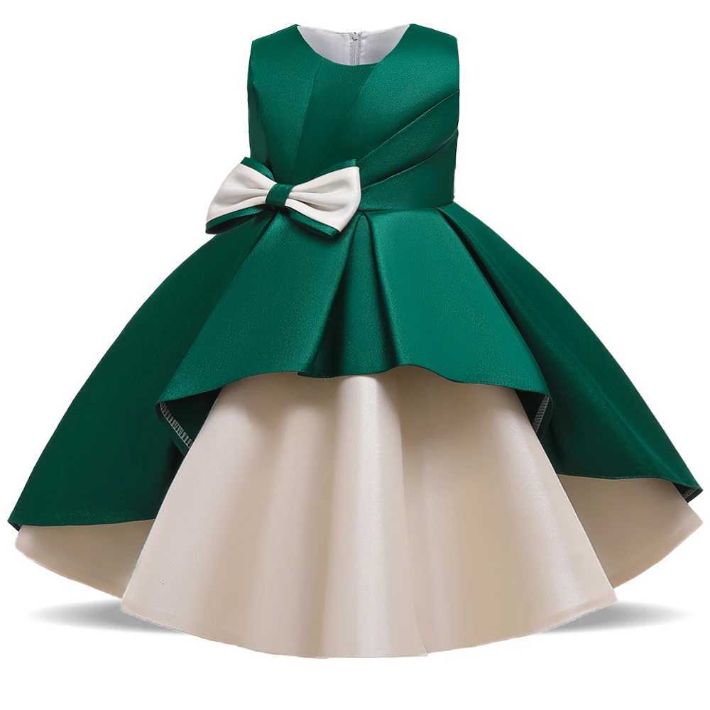 Elegant Bow Wedding Girls Dress Prom Kid Party Princess Dresses For Girl Bridesmaid Red Christmas Evening New Year Dress Vestido Z250926