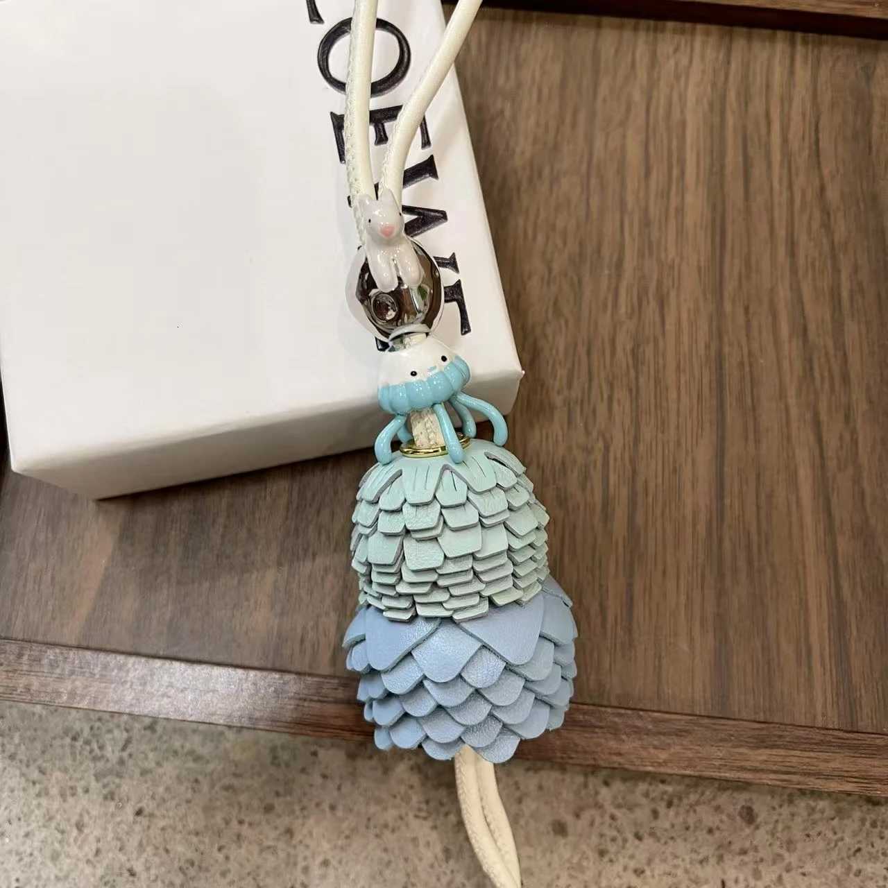 Luxurious Premium DIY Leather Bag Charm Handcrafted Sheepskin Animal Beads Keyring for Womens Purse Backpack D250926