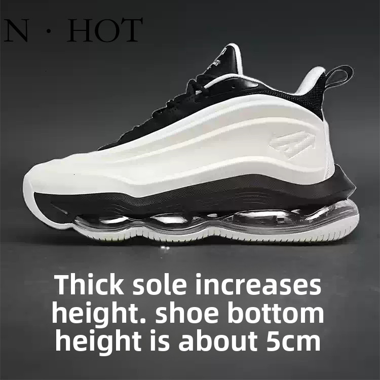 NHOT Designer Luxury Youth Trendy Brand Height Increasing Casual Shoes Air Cushion Running Shoes Fashion Leather Waterproof Casual Sports Basketball S