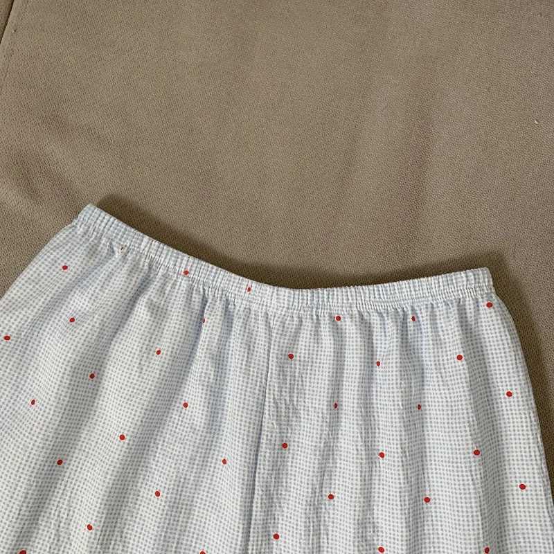 M5XL Loose Kitty Nightwear Woman Fall Two Piece Lounge Set Plus Size Polka Dot Sleepwear Cozy and Breathable Fabric Pajama Set Z250925