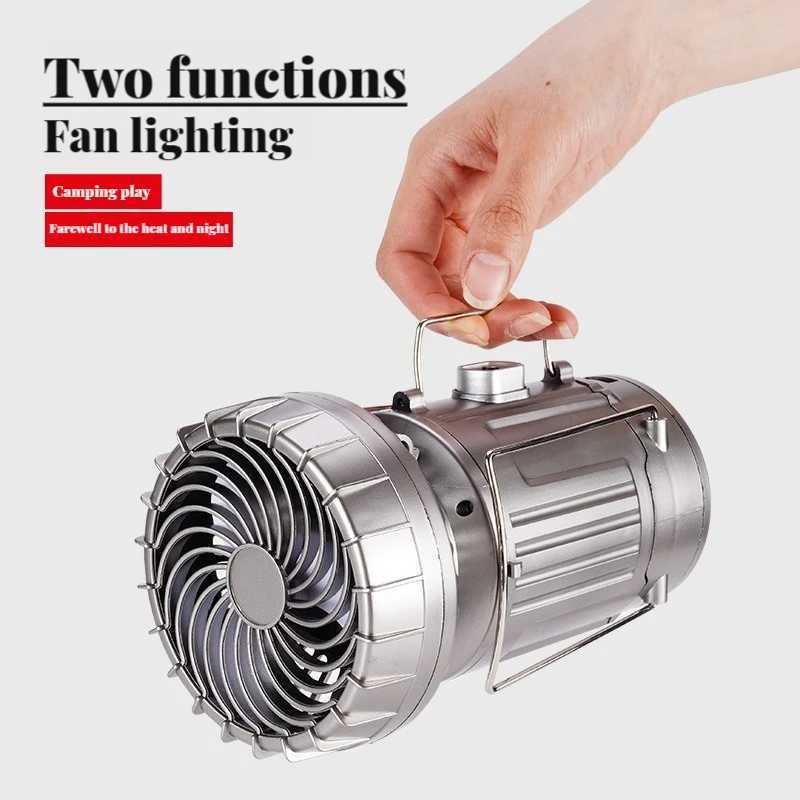 3 In 1 Multifunctional Lantern Fan Solar Charging Portable Hanging Tent Lights Outdoor Camping Rechargeable Fan Lamp C250925