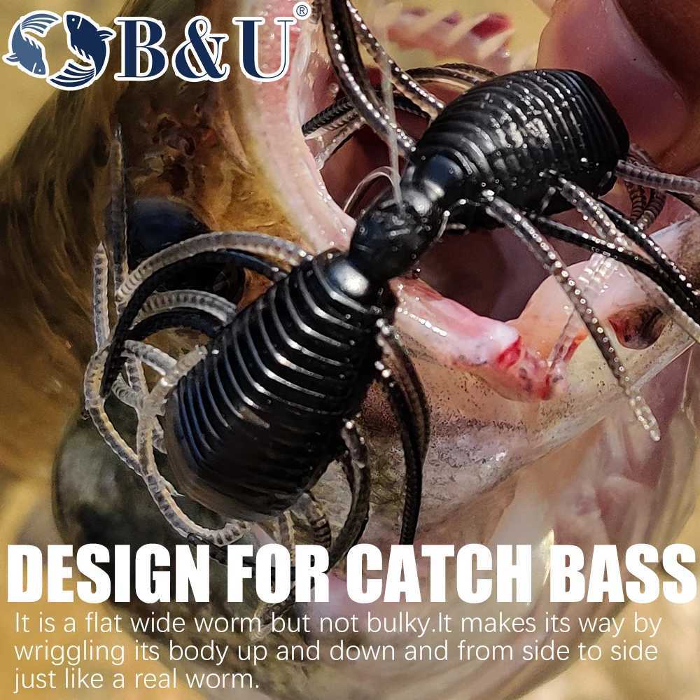 BU Larva Soft Lures 50mm Fishing Artificial Lures Silicone Bass Perch Pike Swimbait Jigging Plastic Baits Worm W250926