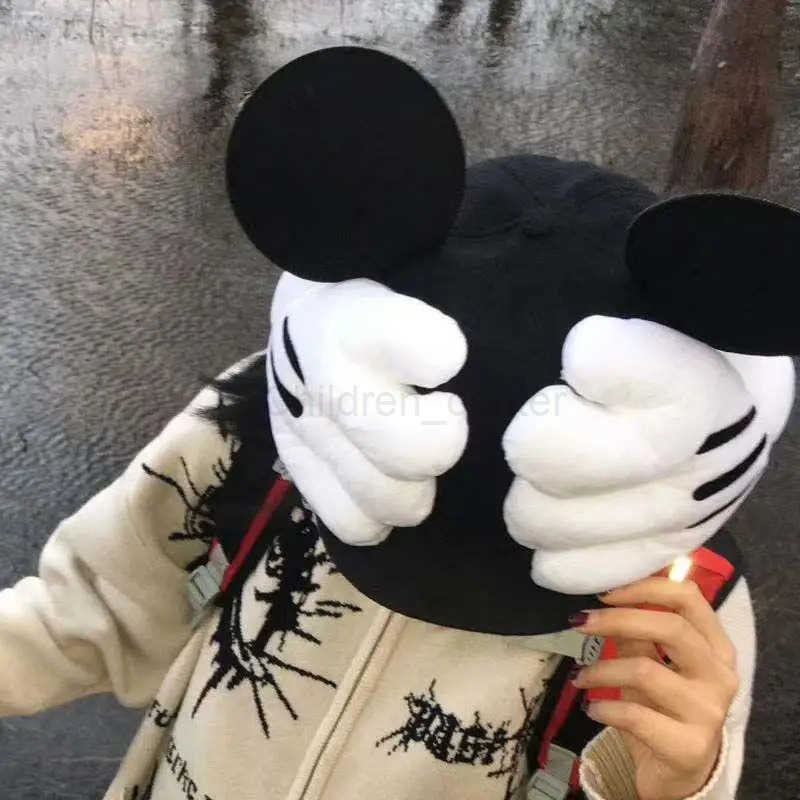 Disney Anime Mickey Plush Hat Kawaii Girl Baseball Cap Ins Cap Portable Versatile Decorate Cartoon Surrounding Gift Wholesale H250926