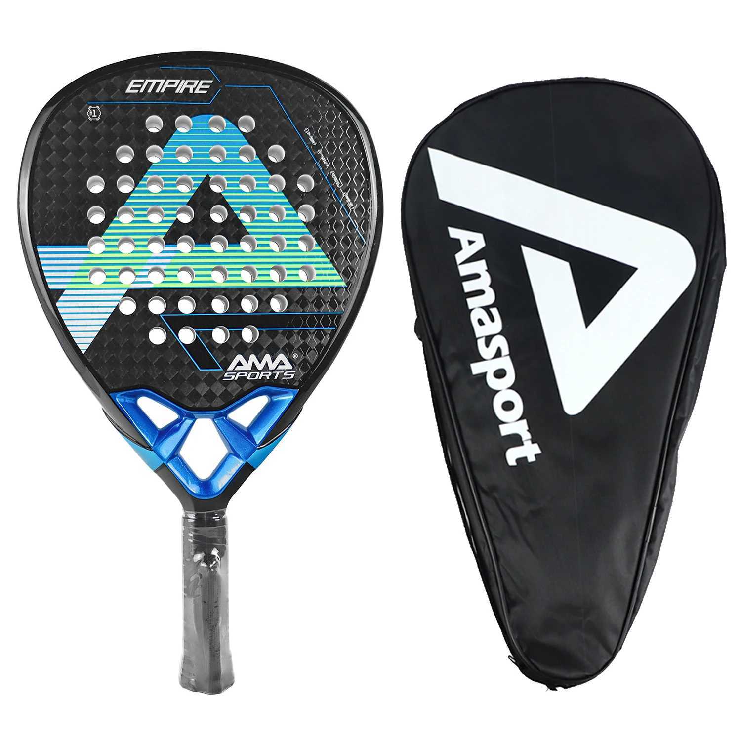 Padel Racket 12K Carbon Fiber Surface with EVA Memory Flex Foam Core Lightweight Padel Racquet with Bag POP Padel Tennis Rackets J250926