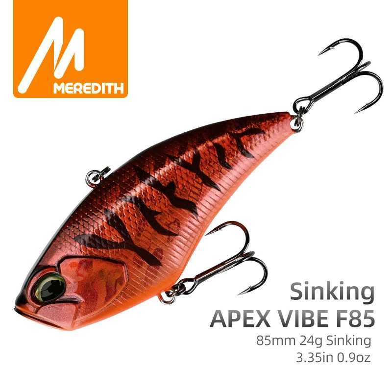MEREDITH Apex Vibe F85mm 24g Wobbrs Fishing Tack Vibration Bait for Full Depth Artificial Accories W250926